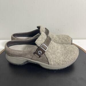 Merrell Encore Groove Wool Shoes Womens Size 8.5 Brindle Brown Slip On Comfort